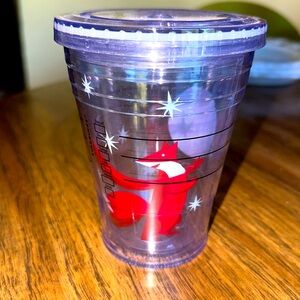RETIRED STARBUCKS HOLIDAY WINTER RED FOX COLD CUP TUMBLER DOUBLE WALL 12 OZ TALL